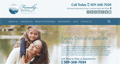 Desktop Screenshot of familydentalofspokanevalley.com